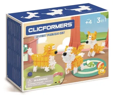 Clics Toys, Clicformers, Sweet Friends Set, klocki konstrukcyjne, 74 elementy