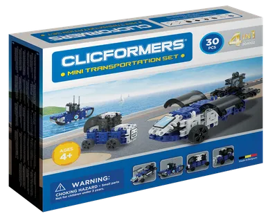 Clics Toys, Clicformers, Transportowce, klocki konstrukcyjne, 4w1, 30 elementów