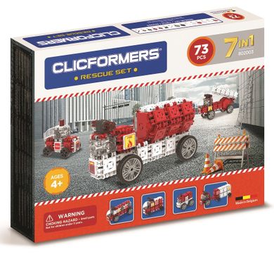 Clics Toys, Straż Pożarna, klocki konstrukcyjne, 73 elementów