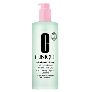 Clinique, All About Clean, Liquid Facial Soap, mydło w płynie do twarzy dla skóry tłustej, 400 ml