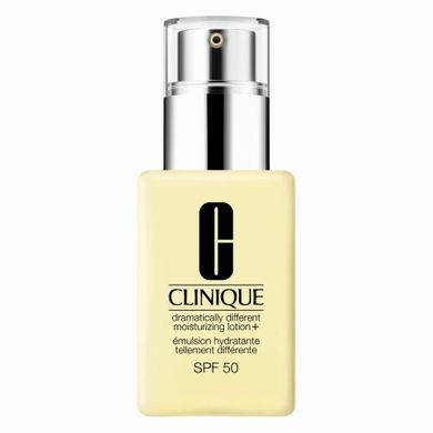 Clinique, Dramatically Different Moisturizing Lotion+ SPF50, lekka emulsja nawilżająca, 75 ml