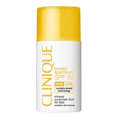 Clinique, Sun Mineral Sunscreen Fluid For Face SPF 50, emulsja do opalania twarzy, 30 ml