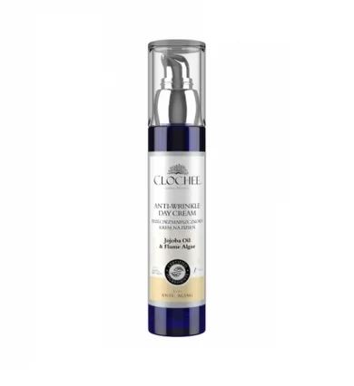 Clochee, Anti-Wrinkle Day Cream, przeciwzmarszczkowy krem na dzień, Jojoba Oil & Flame Algae, 50 ml
