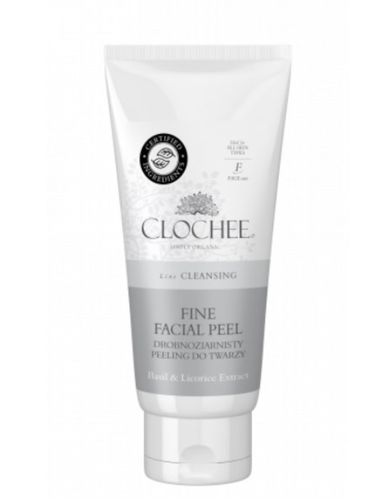 Clochee, Fine Facial Peel, drobnoziarnisty peeling do twarzy, Basil & Licorice Extract, 100 ml