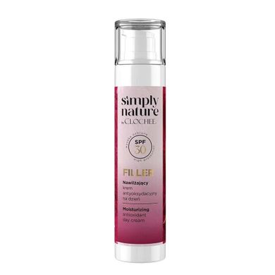 Clochee, Simply Nature Filler, nawilżający krem antyoksydacyjny na dzień SPF30, 50 ml