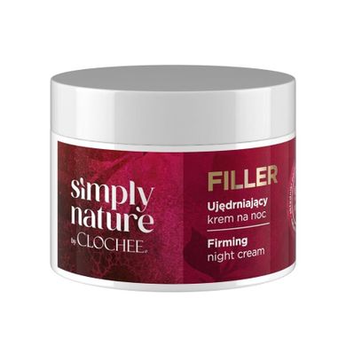 Clochee, Simply Nature Filler, ujędrniający krem na noc, 50 ml