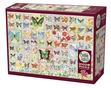 Cobble Hill, Motyle i kwiaty, puzzle, 2000 elementów