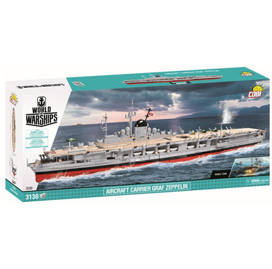 Cobi, 3086 WOWS Lotniskowiec Graf Zeppelin, klocki, 3100 elementów