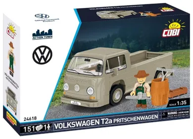 Cobi, Action Town, Volkswagen T2a Pritschenwagen, klocki, 151 elementów