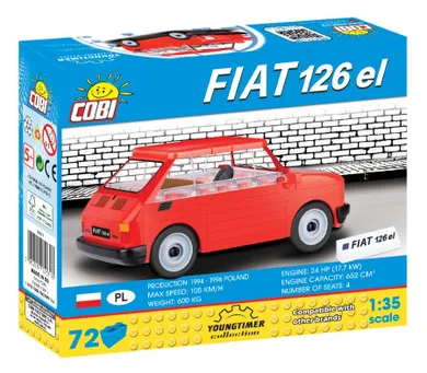 Cobi, Cars, Mały Fiat 126P, 1994-1999, 72 elementy