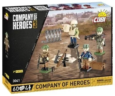 Cobi, Company of Heroes 3, zestaw figurek z akcesoriami, klocki, 60 elementów