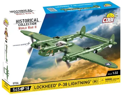 Cobi, Historical Collection WW II, Lockheed P-38 H Lightning, klocki, 546 elementów