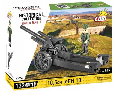 Cobi, Historical Collection WWII, 10,5 cm leFH 18, 1:35, klocki, 133 elementów