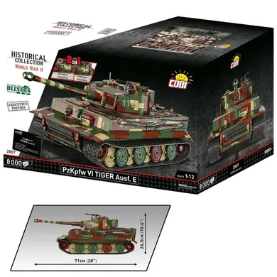 Cobi, Historical Collection WWII, Czołg PzKpfw VI Tiger Ausf. E, Executive Edition, klocki, 8000 elementów