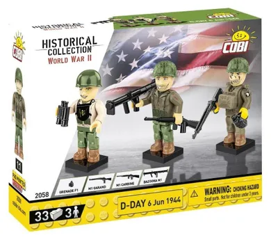 Cobi, Historical Collection WWII, Figurki D-Day 6 Jun 1944, klocki, 33 elementy