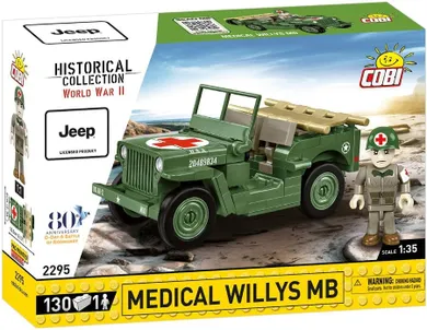 Cobi, Historical Collection WWII, Medical Willys MB, klocki, 130 elementów