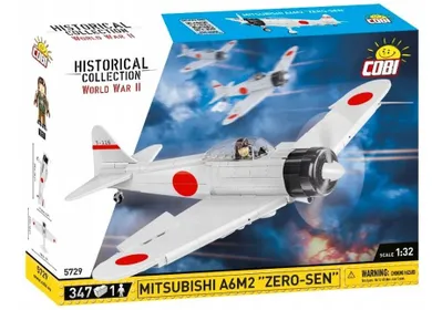 Cobi, Historical Collection WWII, Mitsubishi A6M2 Zero-Sen, klocki, 347 elementów