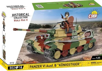 Cobi, Historical Collection WWII, Niemiecki czołg ciężki Panzer VI Ausf. B Königstiger Tygrys Królewski, 1:35, klocki, 802 elementy