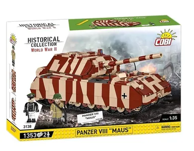 Cobi, Historical Collection WWII, Panzerkampfwagen VIII Maus, klocki, 1353 elementy