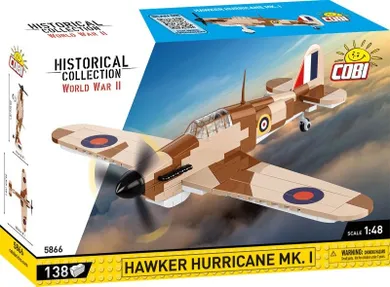 Cobi, Historical Collection WWII, Samolot Hawker Hurricane Mk.1, 1:48, klocki, 138 elementów