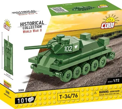 Cobi, Historical Collection WWII, T-34/76, klocki, 1:72, 101 elementów