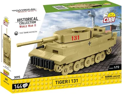 Cobi, Historical Collection WWII, Tiger I 131, klocki, 1:72, 144 elementy