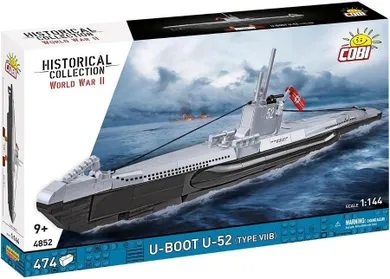 Cobi, Historical Collection, WWII, U-Boot U-52, klocki, 1:444, 474 elementów