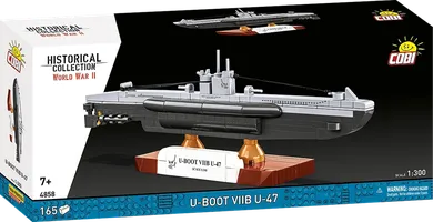 Cobi, Historical Collection, WWII, U-Boot VIIB U-47, klocki, 1:300, 165 elementów