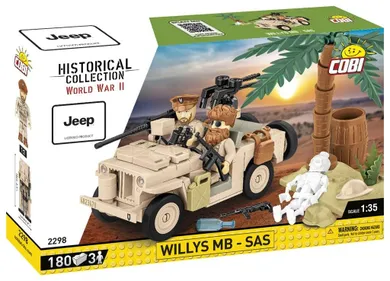Cobi, Historical Collection WWII, Willys MB SAS, klocki, 180 elementów