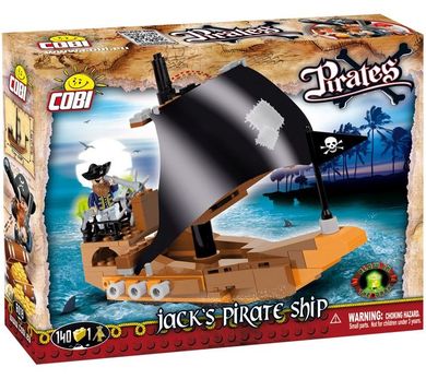 Cobi, Piraci, Jack's Pirate Ship, klocki, 140 elementów