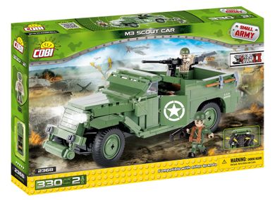 Cobi, Small Army, Amerykański transporter opancerzony M3 Scout Car, klocki, 330 elementów