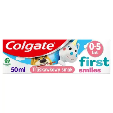 Colgate, Kids, pasta do zębów dla dzieci 0-5 First Smiles, smak truskawkowy, 50 ml