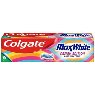 Colgate, Max White, pasta do zębów, design edition, 75 ml