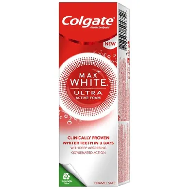 Colgate, Max White, pasta do zębów, ultra active foam, 50ml