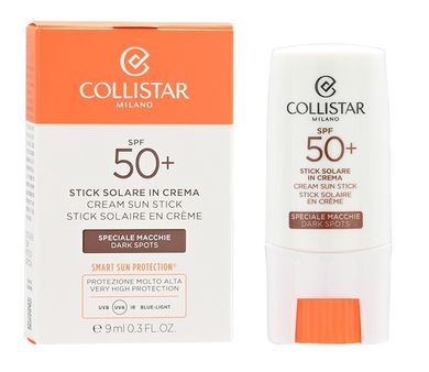 Collistar, Sun Cream Stick Corrective Protection Special Stains SPF50+, sztyft przeciwsłoneczny do twarzy SPF50+, 9 ml