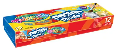Colorino, farby plakatowe, 12 kolorów, 20 ml