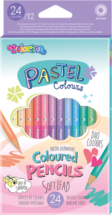 Colorino, kredki pastelowe, 12/24 kolory