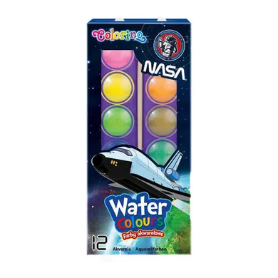 Colorino, NASA, farby akwarelowe, 12 kolorów