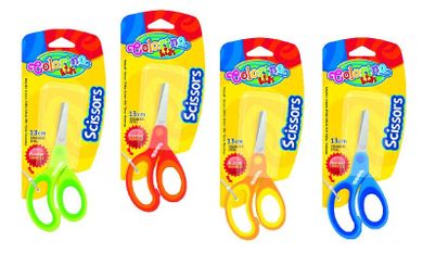 Colorino, nożyczki szkolne 13 cm, z gumową rączką