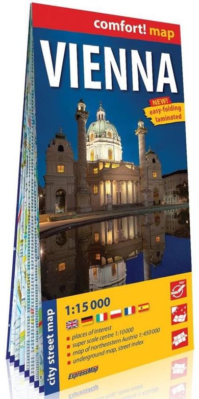Comfort! map Vienna (Wiedeń) 1:15 000 plan