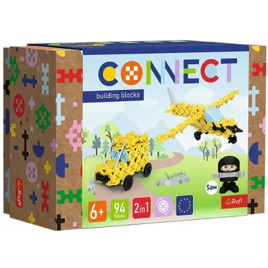 Connect, 2w1, Awionetka, Jeep, klocki konstrukcyjne, 94 elementy, 61969