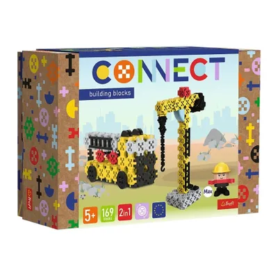 Connect, 2w1 Żuraw, Dźwig HDS, klocki konstrukcyjne, zestaw M, 61971