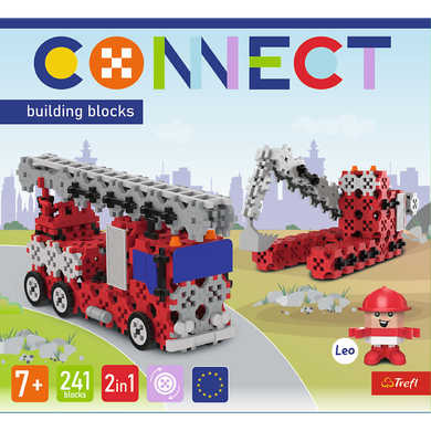 Connect, Fire Truck, Crawler Excavator, klocki konstrukcyjne, zestaw M