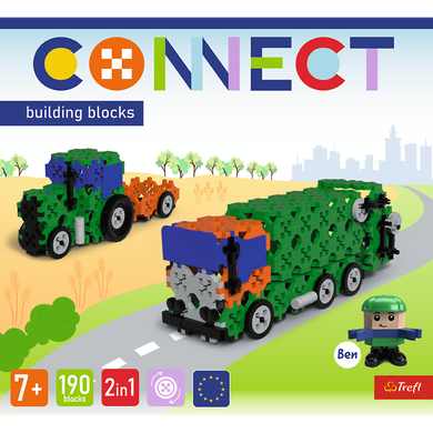 Connect, Garbage Truck, Tractor, klocki konstrukcyjne, zestaw M