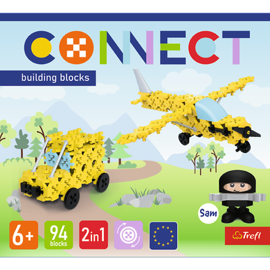 Connect, klocki konstrukcyjne, Light Plane, Jeep, klocki konstrukcyjne, zestaw S