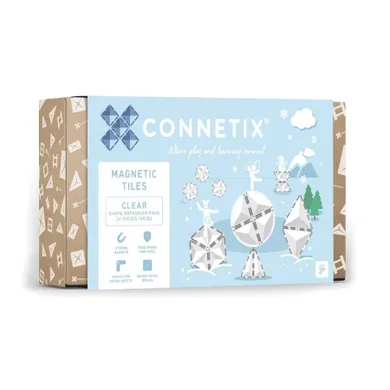 Connetix, Clear Shape Expansion Pack, klocki magnetyczne, 24 elementów