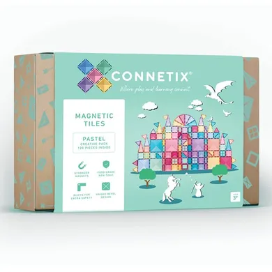 Connetix, Pastel Creative pack, klocki magnetyczne, 120 elementów