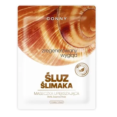 Conny, Snail Essence Mask, maseczka upiększająca w płachcie, Śluz Ślimaka, 23 g