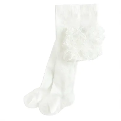 Cool Club, Antypoślizgowe rajstopy dziewczęce, białe