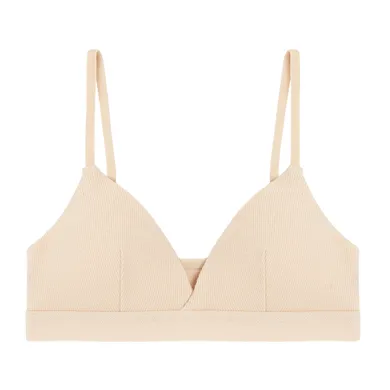 Cool Club, Biustonosz dziewczęcy, prążkowany, beżowy